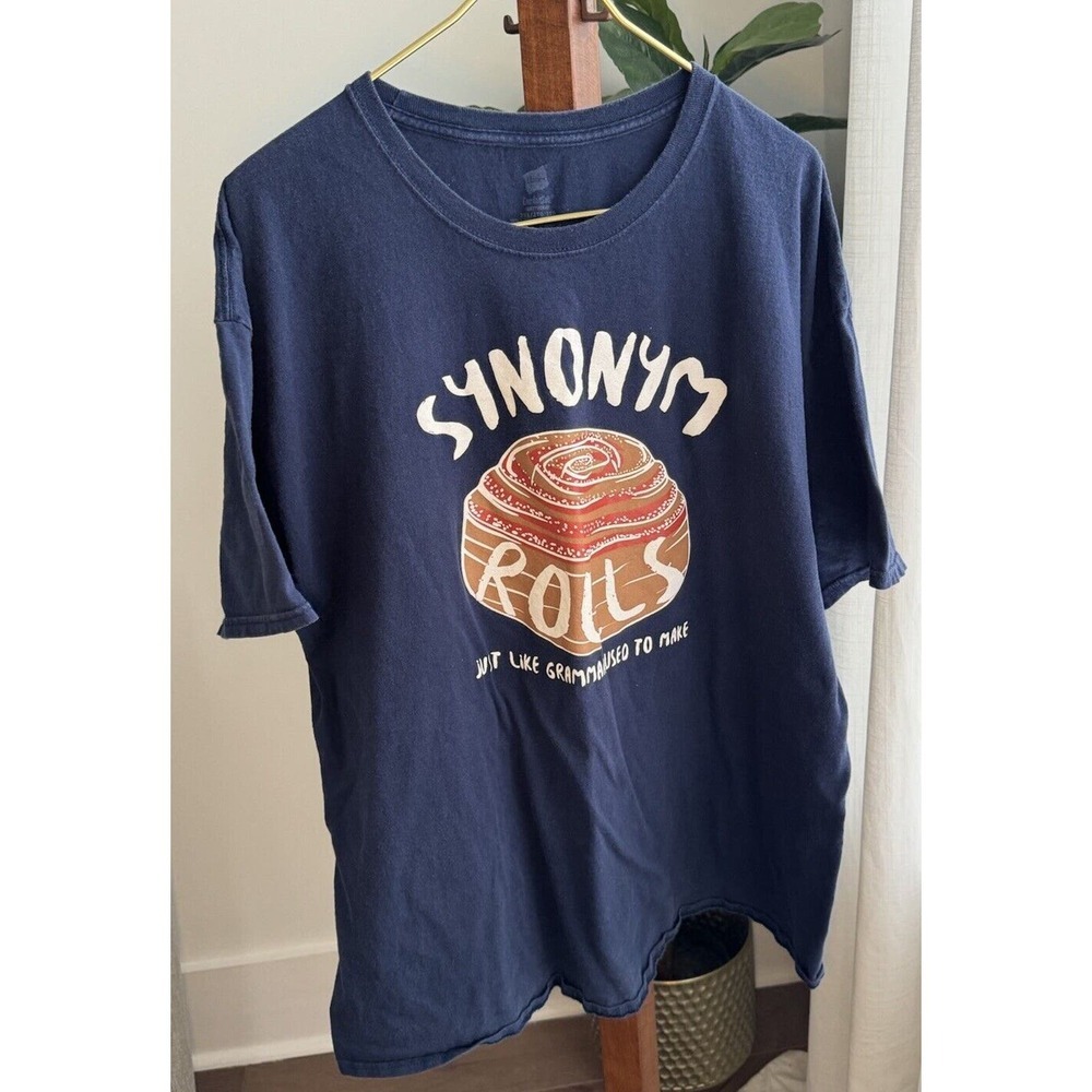 Funny Synonym Rolls Grammar T-shirt Grandma use to make Humorous Foodie Food XXL